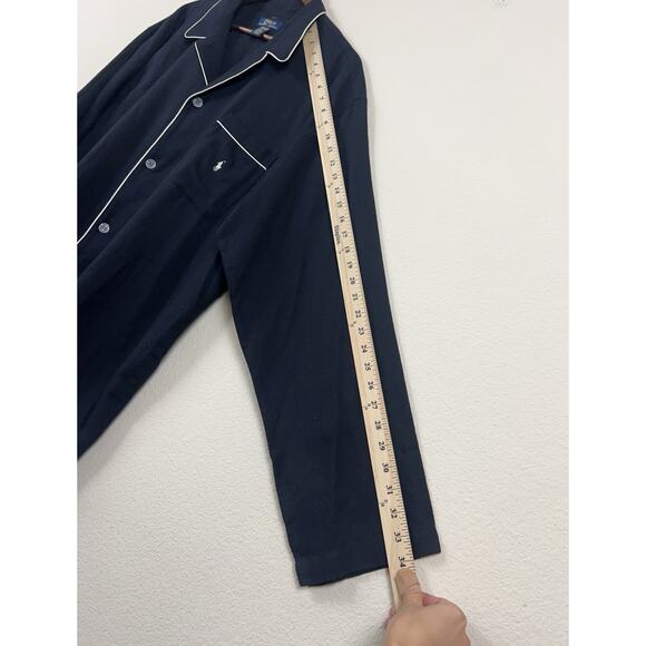 Polo Ralph Lauren Men’s Black Pajama Shirt XL Sleepwear Button Front Cotton - Picture 10 of 11